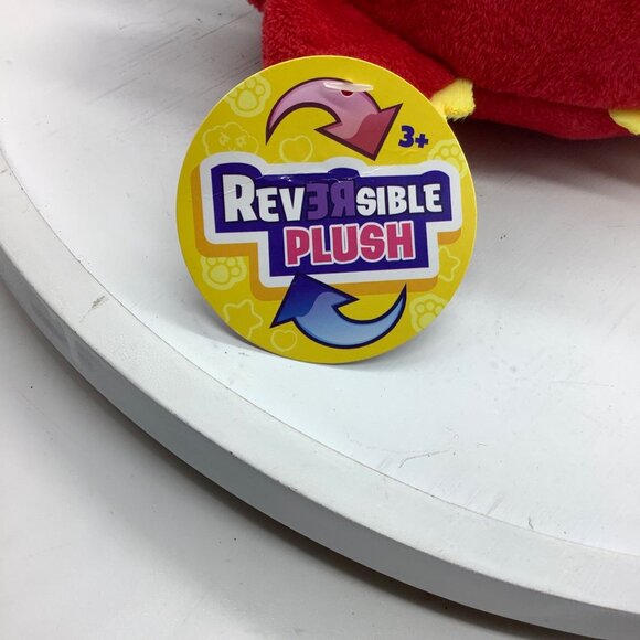 Reversible Dinosaur Plush Toy  6" Soft Fabric Mood Expressions Stuffed Plushie - Picture 11 of 14